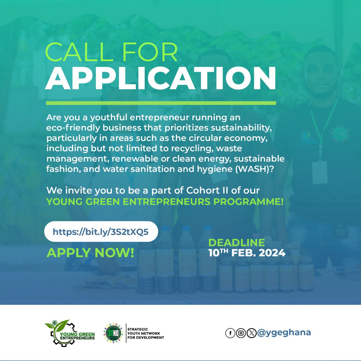 Are you a youthful entrepreneur running an eco-friendly business that prioritizes sustainability, particularly in areas such as the circular economy, including but not limited to recycling, waste management, renewable or clean energy, sustainable fashion, and… 1/2