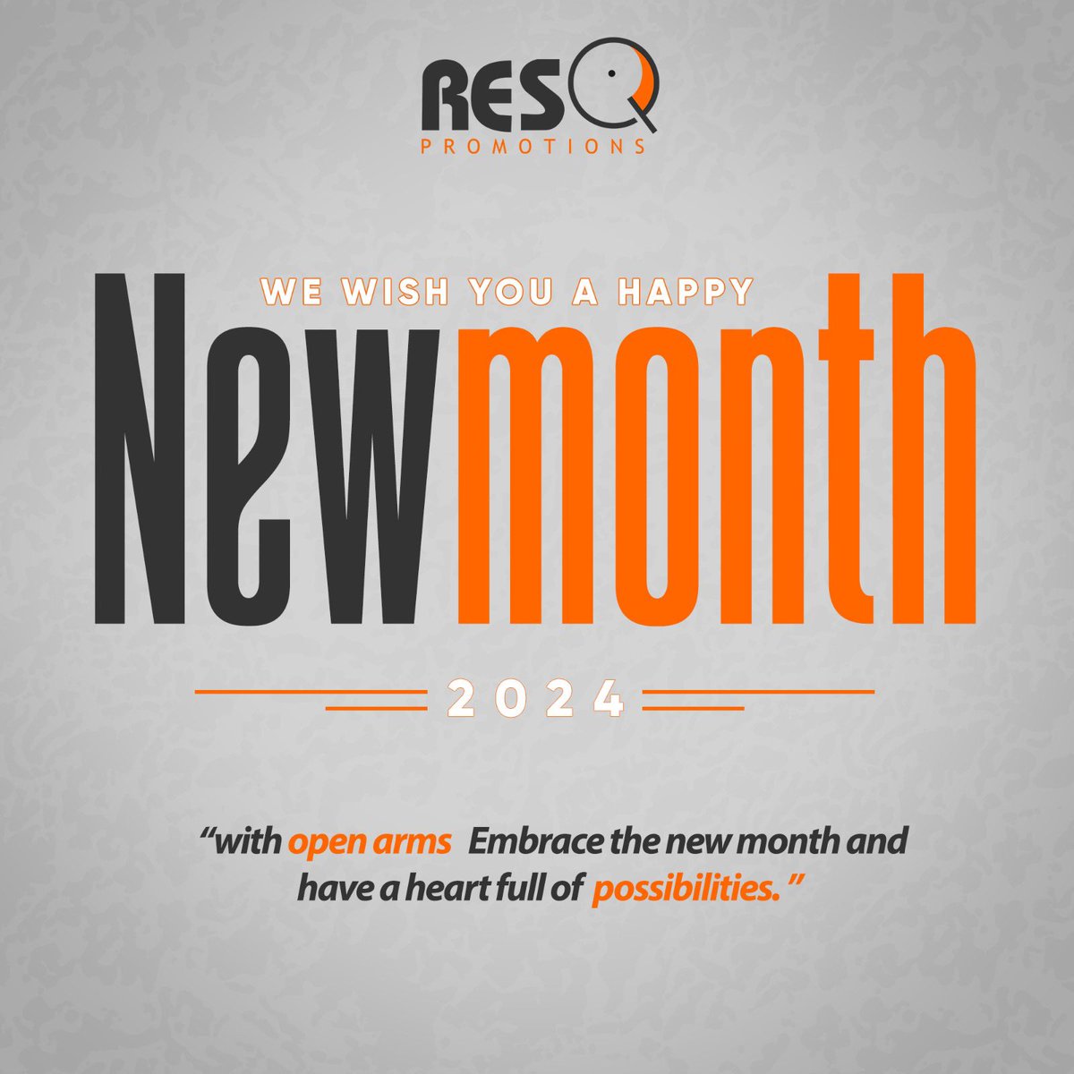 ResQPromotions's tweet photo. Welcome to the new month! Embrace it with open arms and a heart full of possibilities. See challenges as opportunities for growth. Shape your reality with enthusiasm and resilience. Cheers to a month of limitless possibilities and achieving your dreams! 

#ResQPromotions https://t.co/H9e6bEIq6U