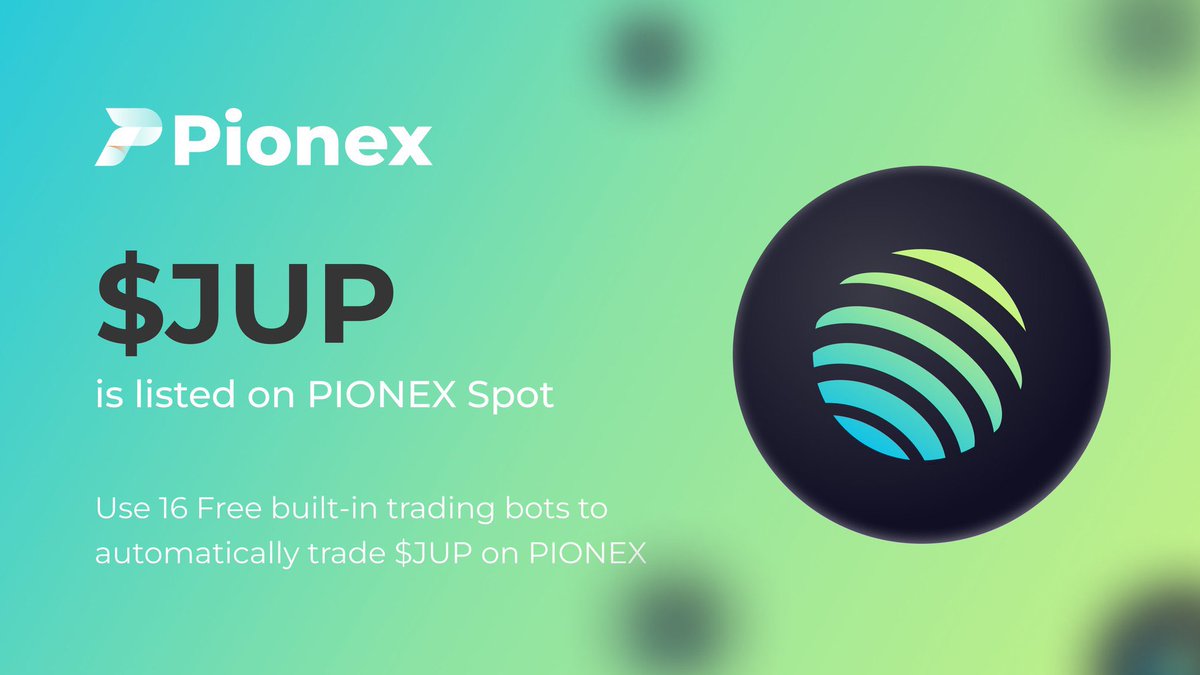 🚀 Pionex ha listado $JUP ( #Jupiter ) 

Ahora puedes tradear JUP/USDT 😁
