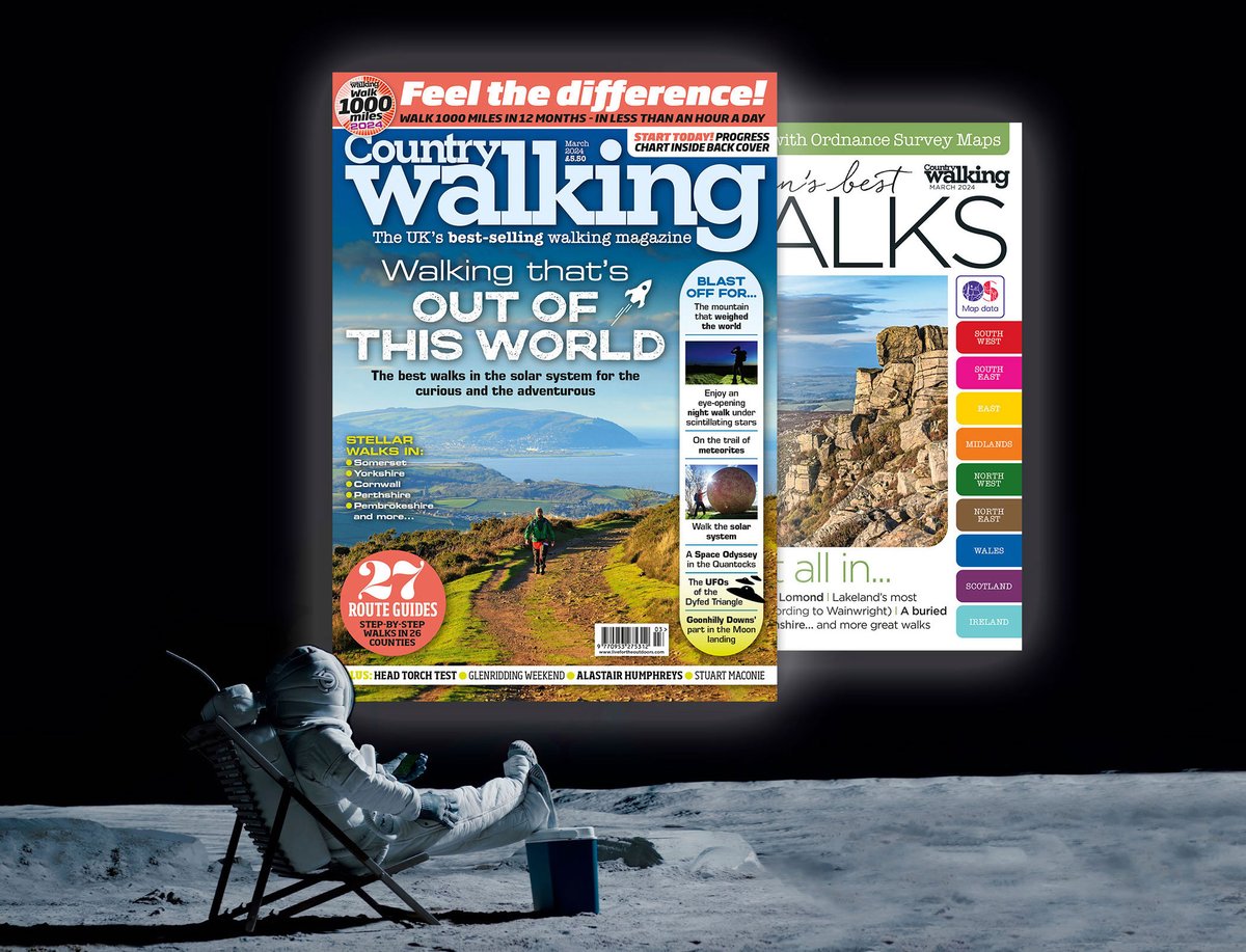 The new issue of Country Walking is in shops today and out of this world! Talking stars, meteorite strikes, UFOs and the most amazing walks in the solar system, you won’t find anything like it for lightyears. I hope you love it. It's one of my favourites! Guy
