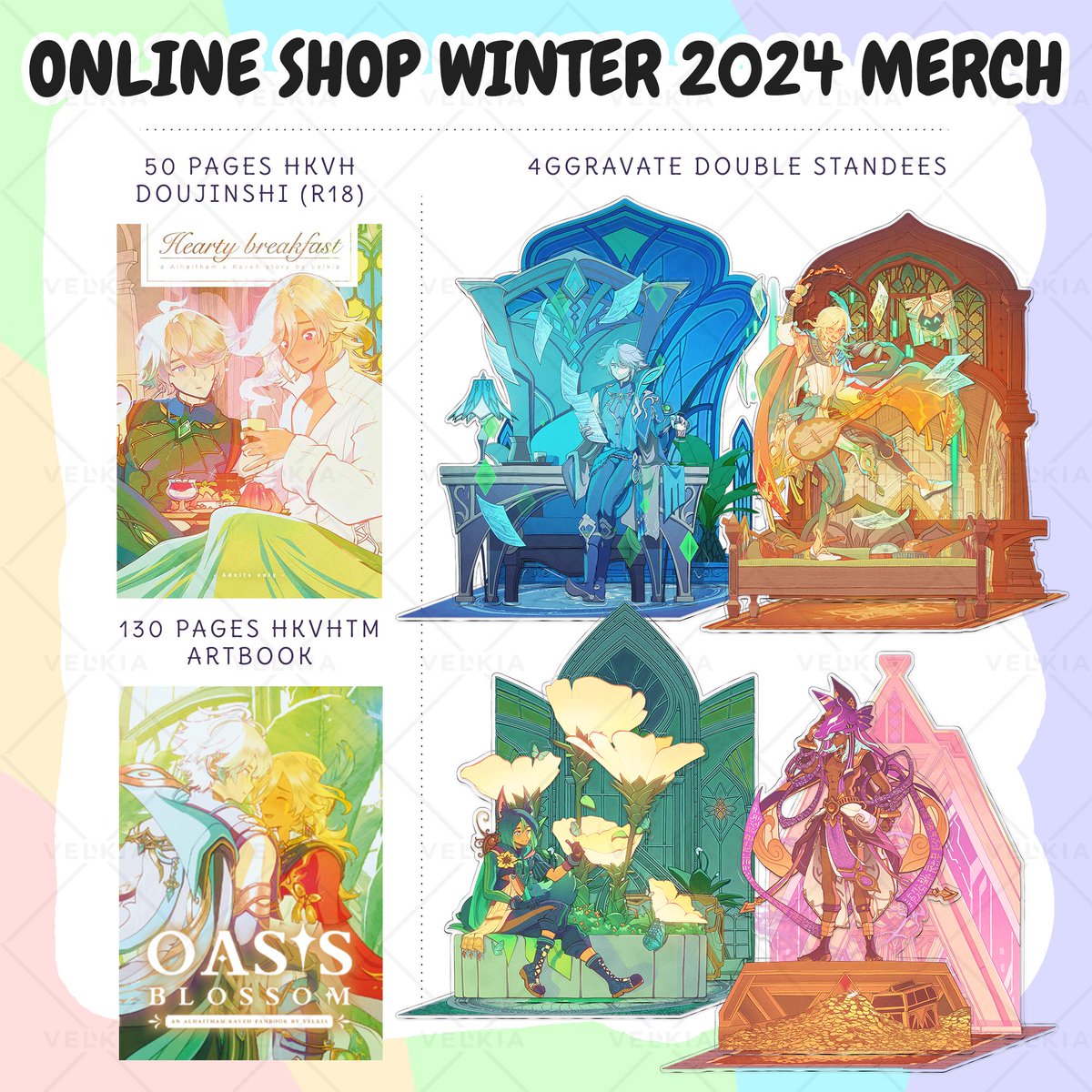 ❄ 𝕊ℍ𝟘ℙ 𝕆ℙ𝔼ℕ𝕀ℕ𝔾 ❄

It'll be open for 10 days! There are lots of new merch, including my 🌱🏛 doujinshi and lanyards and ⚖🪴standees!

>> https://t.co/eS4VPmglrw <<

A sticker will be offered to all buyers ✨ 