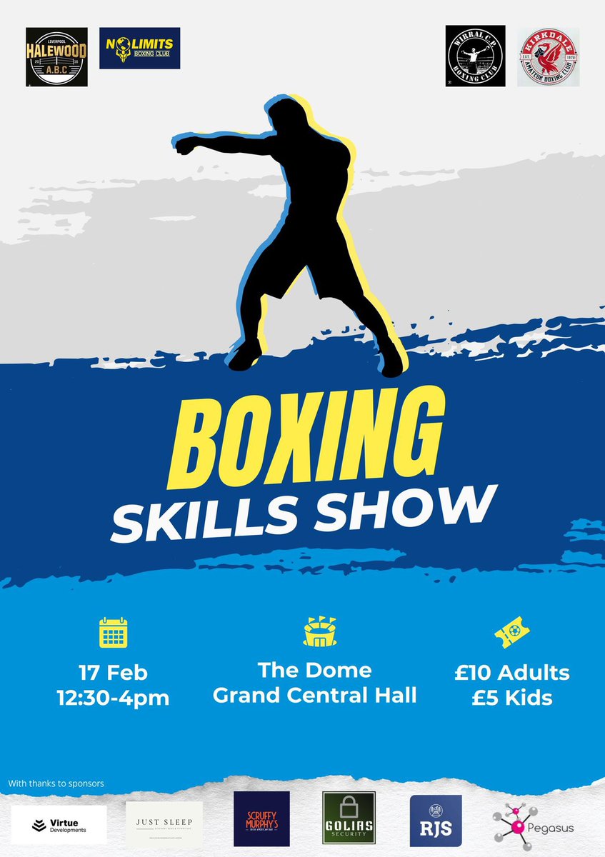 Kirkdaleboxing1's tweet image. Come join us for our skills show on 17th Feb at Grand central hall @halewoodabc @NolimitsGym_ @WirralCPBoxing #KRS #MoreThanJustABoxingClub