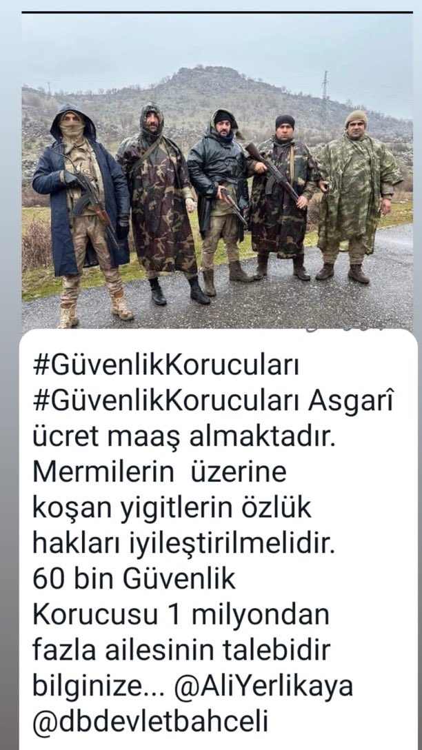 Asgari ücret alan Güvenlik korucularının maaşlarının iyileştirilmesi ve özlük haklarının güçlendirilmesi taleplerini destekliyorum. @AliYerlikaya #GüvenlikKorucuları