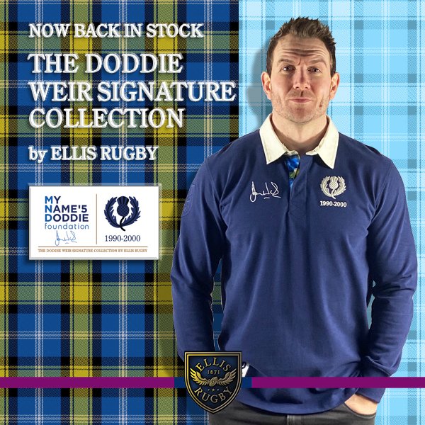 Retro Rugby Shirt. Back in stock!

The Doddie Weir Signature Range

View - ellisrugby.com/product-catego…

#DoddieWeir #ScotlandRugby #EllisRugby

@TalkRugbyUnion @happyeggshaped @RugbyPass @RugbyEng @RuckRugby @Rugbydump @ultimaterugby @RugbyPass