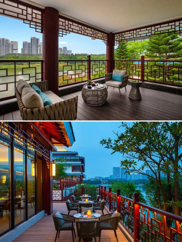 Xiamen Aqua Resort adopts the palace-style elements of the Han Dynasty and presents the aesthetics of Chinese architecture with modern design concepts, blending in with the surrounding ecological gardens and the beauty of Swan Lake. #VisitXiamen #CozyisXiamen