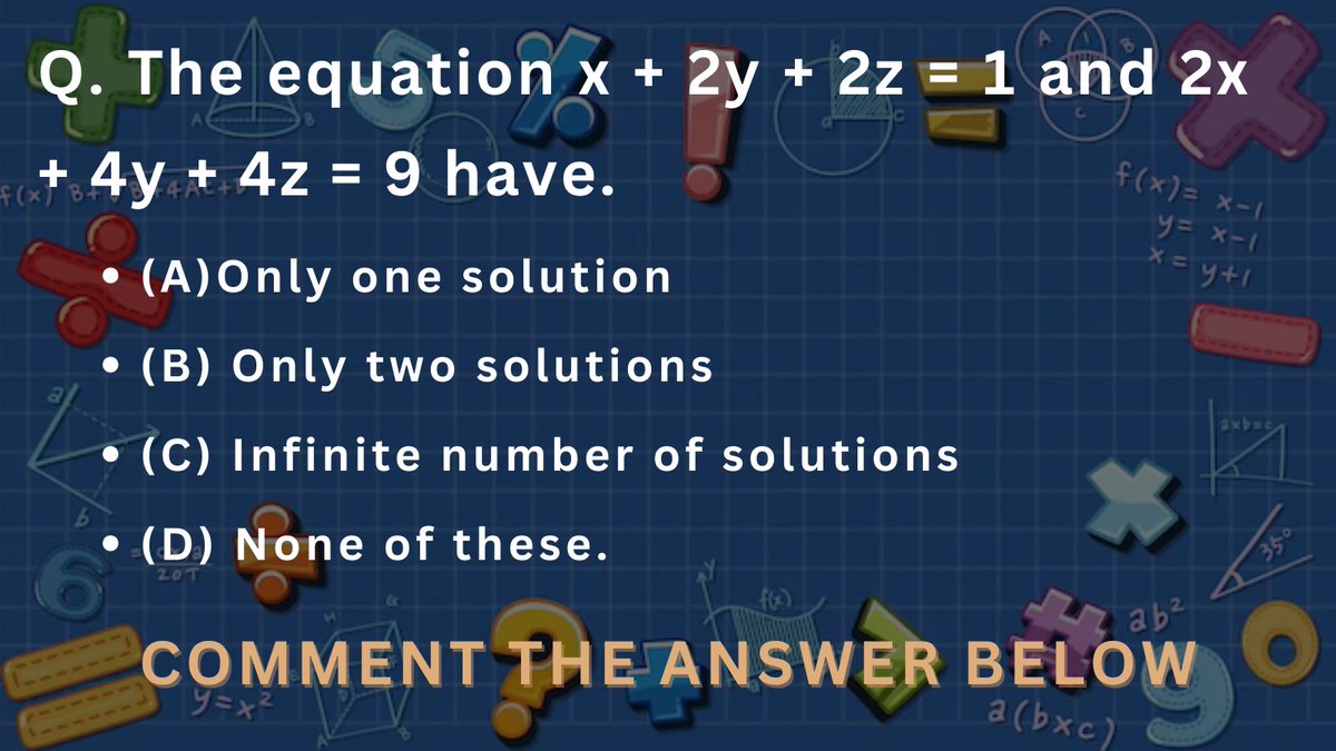TestprepKart's tweet image. Solve intricate problems, conquer concepts, and level up your math game!  #Mathematics #JEE #ProblemSolving  #STEMeducation 
Visit Website- testprepkart.com