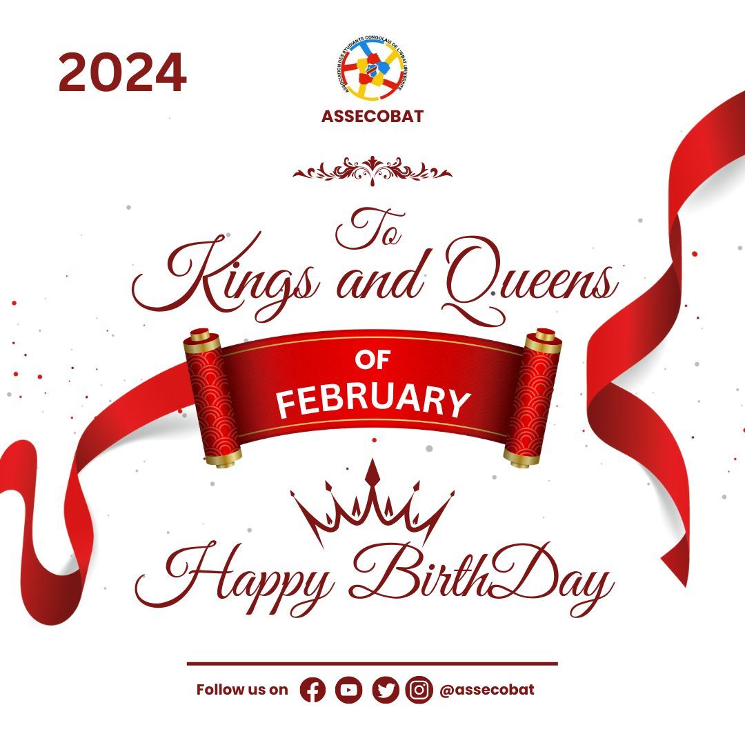 assecobat's tweet photo. 🎉👑 February is the month of kings and queens! 🥳✨ Let's wish a happy birthday to all our members celebrating in February. May your year be filled with success, happiness, and unforgettable moments. 🎂🎈 #KingsAndQueens #HappyBirthday #ASSECOBAT 🌟👑 https://t.co/rBSijUE2h1