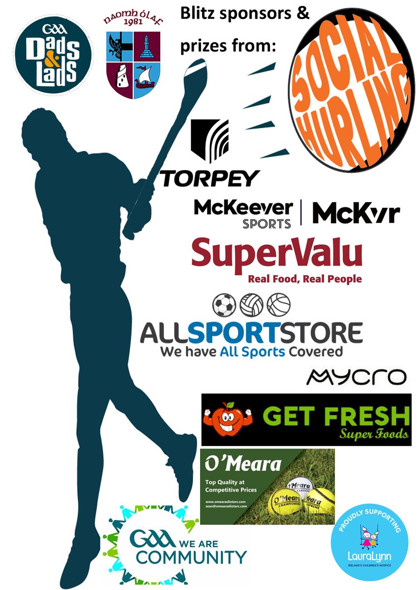 #SocialHurling enthusiasts!
#SocialHurlingBlitz Easter Saturday, March 30th
email - naomholafsocialhurling@gmail.com to get registration and info pack!
<a href="/GAACommunity/">GAA Community and Health</a> <a href="/torpey___/">TORPEY ®</a> <a href="/McKeeverSports/">McKeever Sports</a> <a href="/allsports_ie/">All Sports</a> <a href="/MycroSportsgear/">Mycro Sportsgear</a> <a href="/FreshSuperfoods/">Get Fresh Superfoods.</a> <a href="/OMearaSliotars/">O Meara Sliotars</a> <a href="/LauraLynnHouse/">LauraLynn, Ireland's Children's Hospice</a>