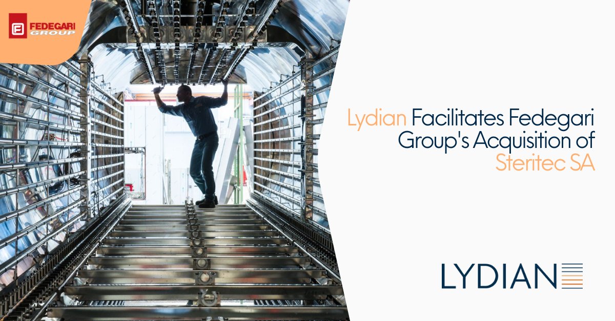 Lydian is proud to have assisted Fedegari Group with its acquisition of a significant 60% ownership stake in STERITEC SA. 

Read more here: linkedin.com/feed/update/ur…

#Lydian #Corporate #Merger #Acquisition #M&amp;A #Mergersandacquisitions