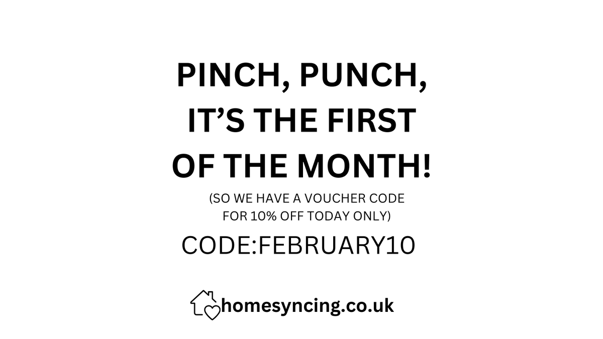 Pinch Punch It's the First of the Month!  
10% off today only.  Code:  FEBRUARY10
#VOUCHERCODE #DISCOUNTCODE #MONEYOFF #FURNITURE #FITNESSEQUIPMENT #GARDENSHOP