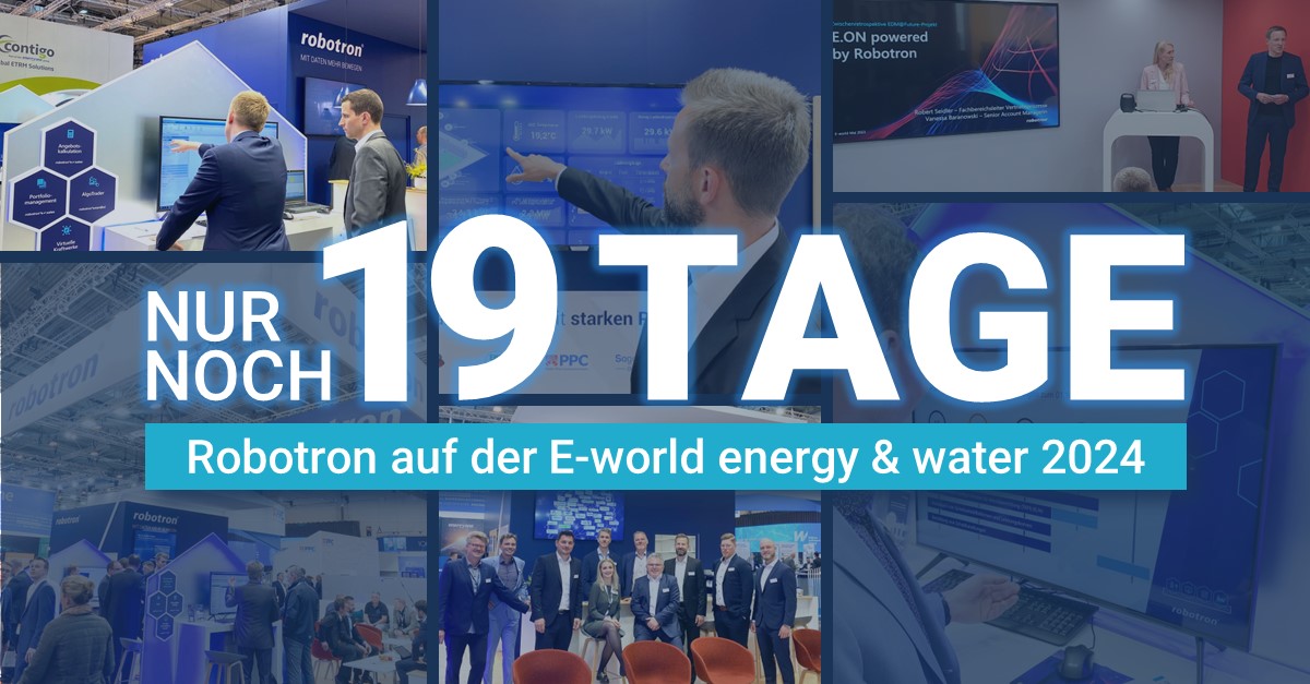 Start in den <a href="/EworldEssen/">E-world energy & water</a>-Monat Februar! #TeamRobotron freut sich auf den persönlichen Austausch zu aktuellen Marktthemen der #Energiewirtschaft und passenden digitalen Lösungen. Jetzt Gesprächstermin vereinbaren und Messeticket sichern: e-world.robotron.de