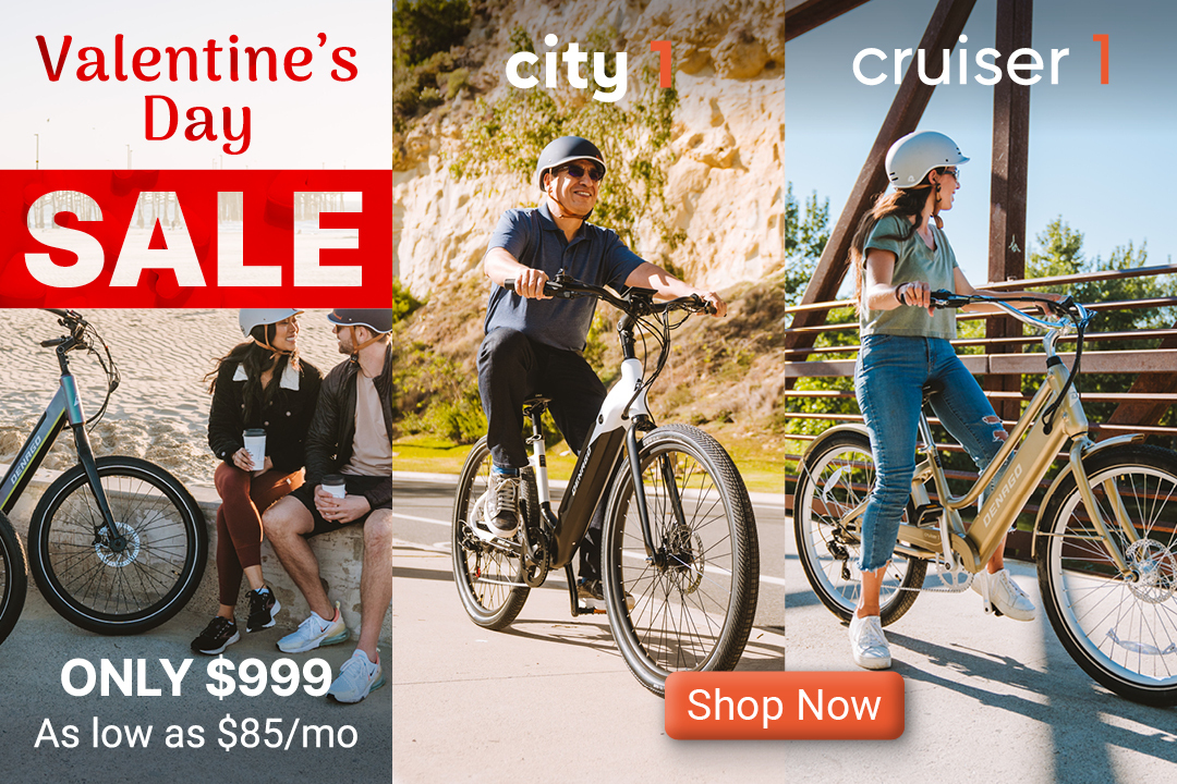 Valentine's Day Special! Get the Denago Cruiser 1 Step-thru Electric Bike for only $999, regularly $1099! Order now and receive it by Valentine's Day. 🚴‍♀️💕 Stock is limited!Link:bit.ly/3G64L5t  #Denago #Denagoebikes #ValentinesDaySale #DenagoCruiser1 #RomanticRide