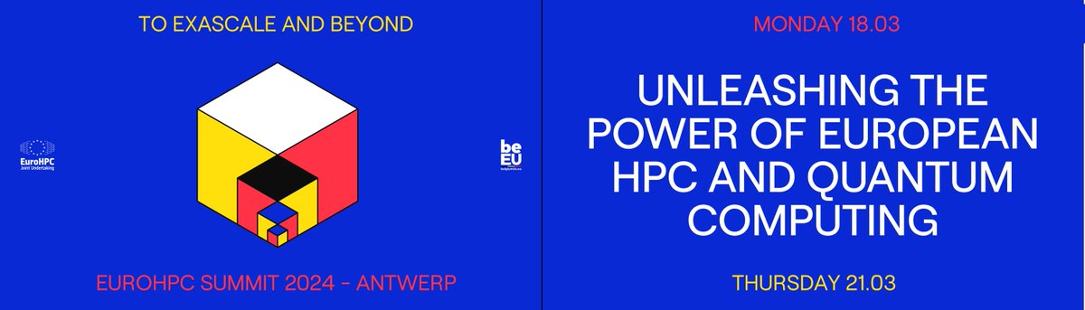 EuroHPC_JU's tweet image. 🫵Have you registered to the #EuroHPCSummit2024? 
The event will focus on exascale and beyond and will also host a #DemoLab, showcasing all @EuroHPC_JU operational #supercomputers. 
🎥👀Consult the programme & register here: eurohpcsummit.eu