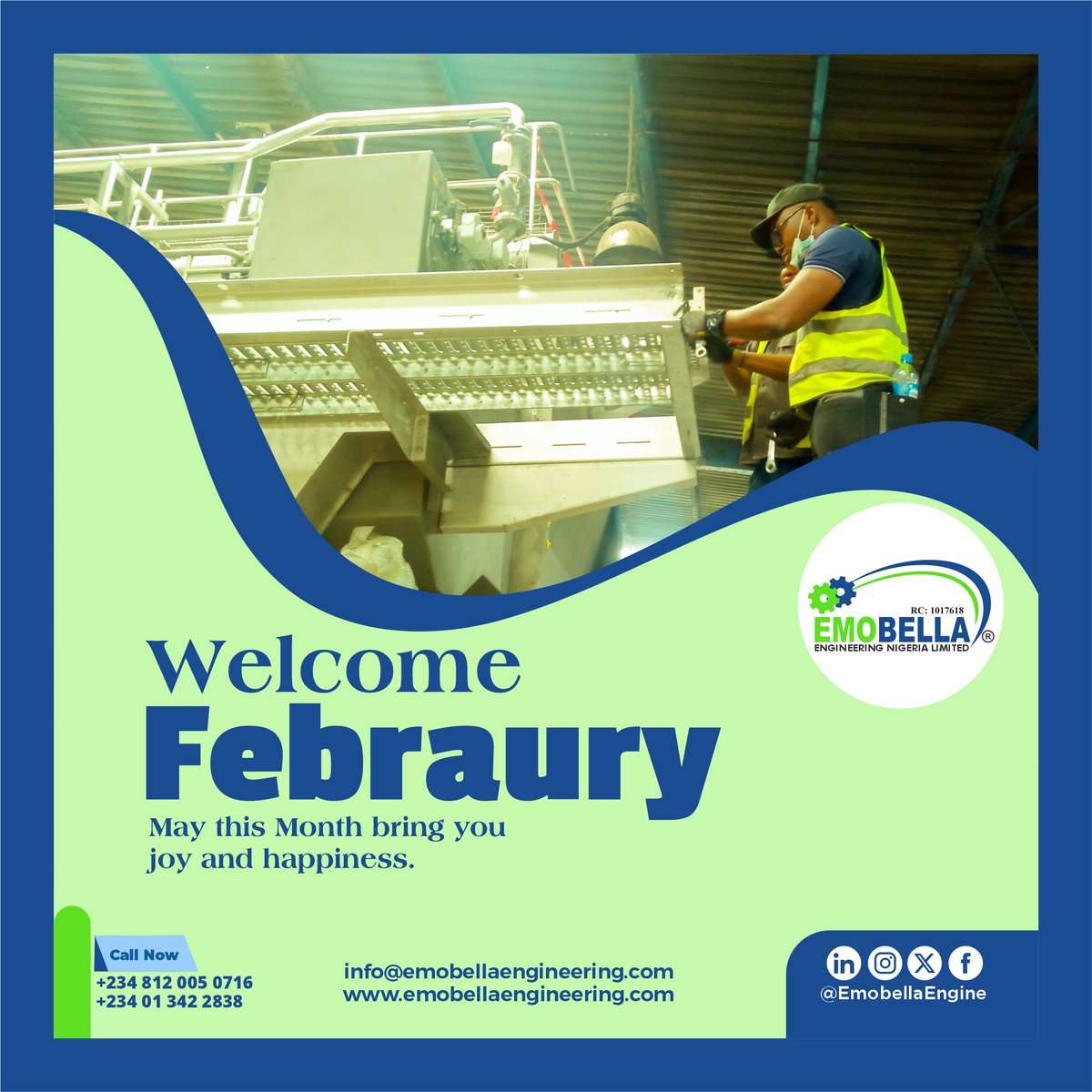 Welcome to an amazing fabulous February.
May this month open her arms to you for better business opportunities, new heights of achievement and better results. Happy new month!
#calibrationservices #metalfabrication #technicalprocurement #electricalengineering #panelfabrication