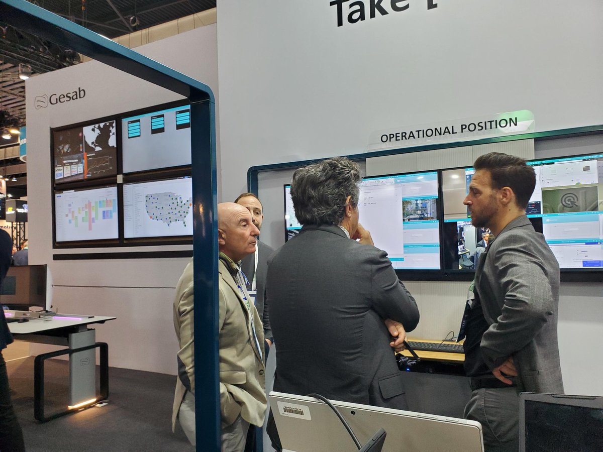 Gesabgroup's tweet photo. The third day of @ISE_Show has started with a lot of energy! Our team is waiting for you at E5130 booth to introduce you to the most innovative technology for the management of sources in the control center. Maximize operators' efficiency!
#ISE2024 #DeskWall #DataWall https://t.co/akVQopM268