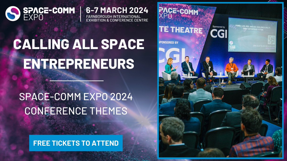 2024 has been hailed as the 'year of the space entrepreneur' by @spacegovuk🛰️ Discover a galaxy of conference themes and topics, such as #SpaceCommercialisation, #Collaboration, #Defence, #Sustainability, and #Investment at #SpaceCommExpo2024 🎟️Register: eu1.hubs.ly/H07h_pJ0