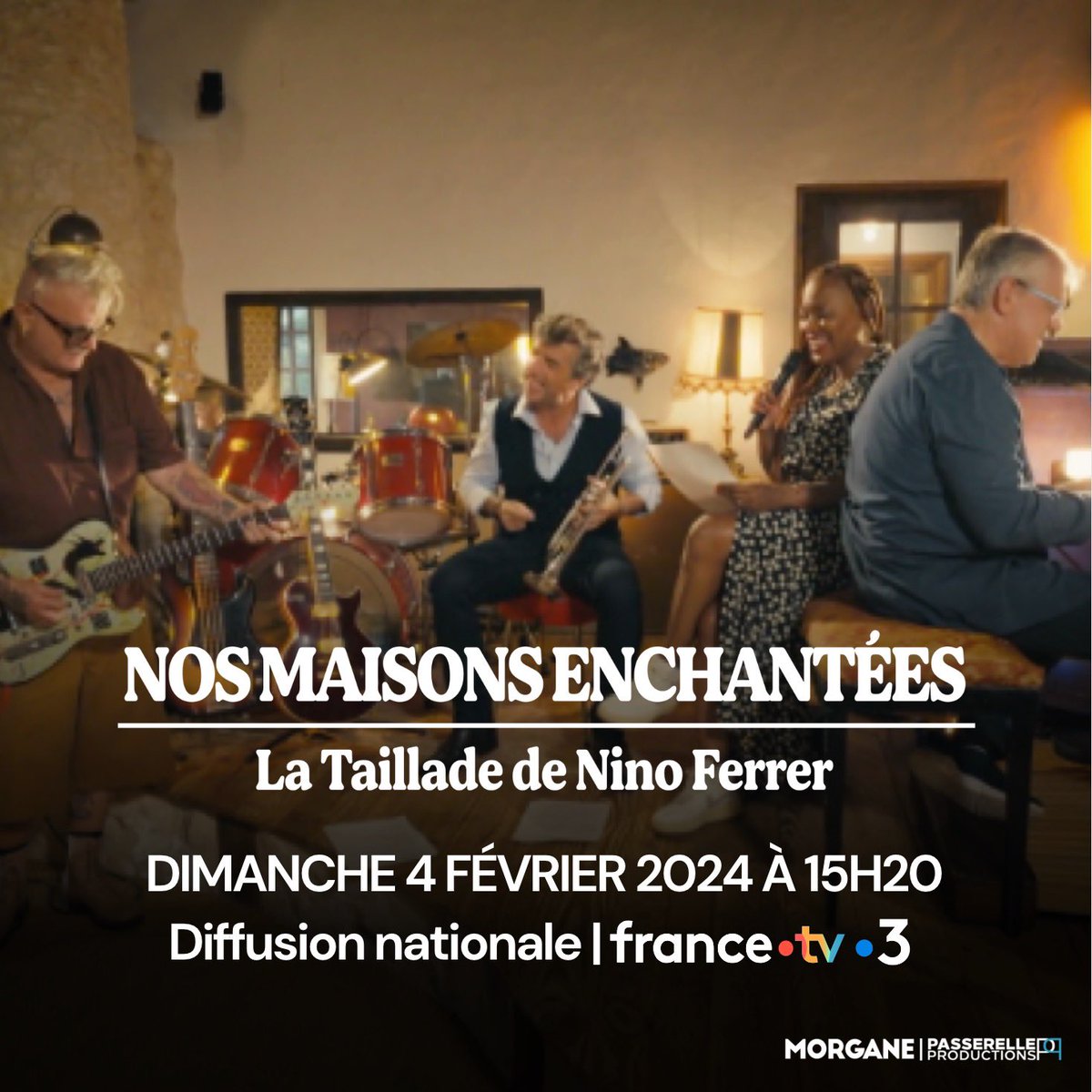 Bonheur de présenter Ce dimanche à 15h20 sur l’antenne Nationale de @france3 les 2 épisodes de « nos maisons enchantées » chez #ninoFerrer et #CharlesTrenet avec #ThomasDutronc #Zaz #sanseverino #tété #JoyceJonathan #benoitSourisse #ChinaMosees … 🙏aux équipes et partenaires ❤️