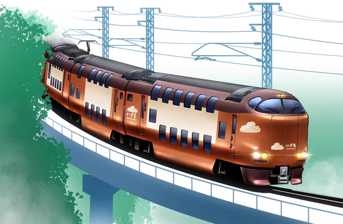 #電車好きなんだかんだ言いながら電車ばっかり描いてるのでまぁそいうことよ 