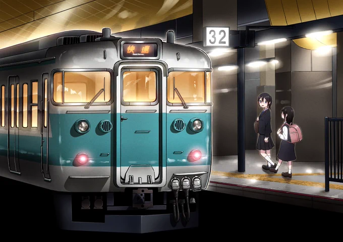 #電車好きなんだかんだ言いながら電車ばっかり描いてるのでまぁそいうことよ 