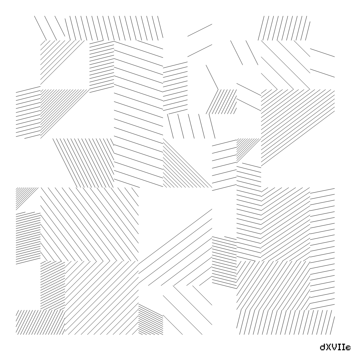 david_d17e's tweet photo. Genuary 05. In the style of Vera Molnár (1924-2023) (credit: Melissa Wiederrecht &amp; Piter Pasma)

Interactive version over at https://t.co/AcXjyBTWgA

#genuary #genuary2024 #genuary5
#mathart #codeart #creativecoding
#creativecodeart #proceduralart
#processing #paperjs #svelte https://t.co/UHRzBUJDNb