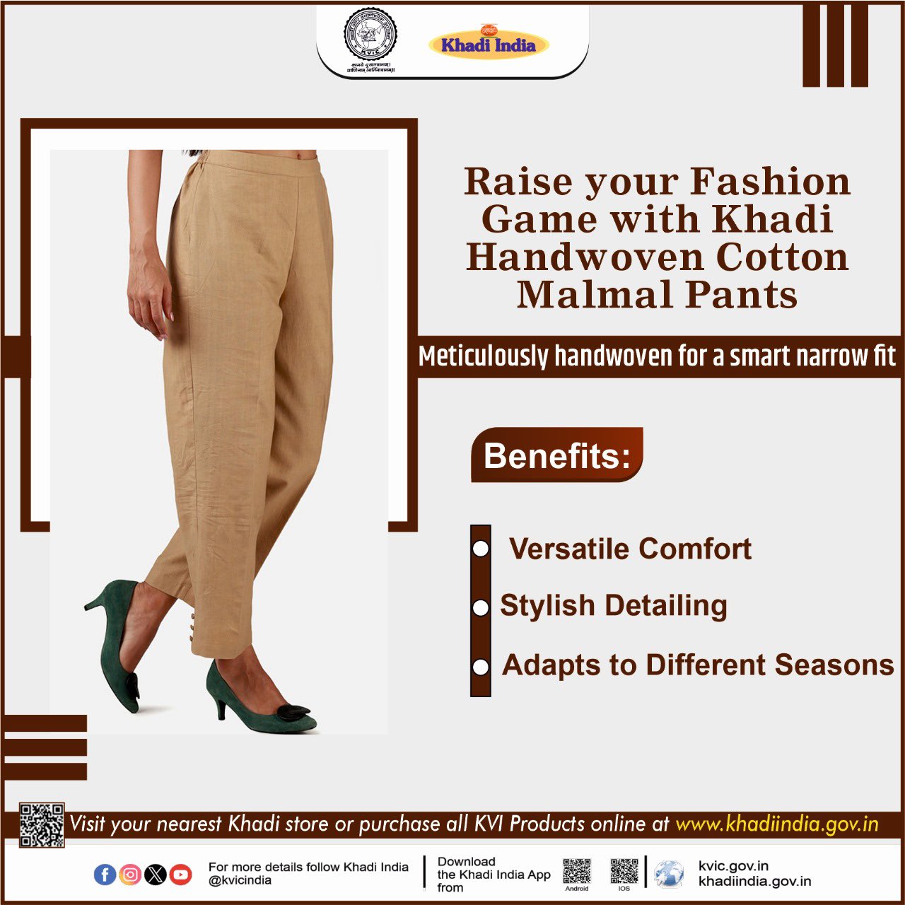 Khadi Cotton Pants with Lace Hem – KIRTI GLOBAL (INDIA)