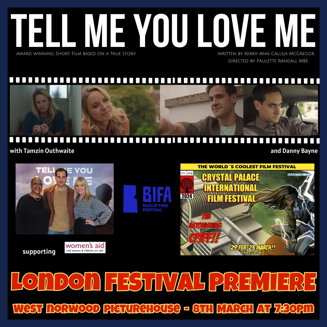 Huge thank you to @CrystalPalaceFF for selecting our film. Screening details below. This will be our London Premiere! #tmylm #PauletteRandallmbe @CallejaKerry @mouthwaite @danny_bayne @OlissaRogers @libwatson1