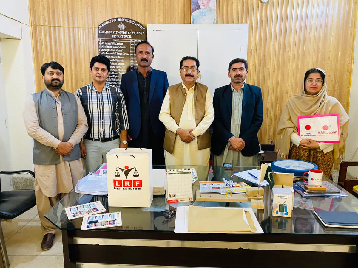 lrfpk's tweet photo. Joint coordination meeting with District Education Officer Dadu and sharing WASH project activities. He appreciated @lrfpk and AAR JAPAN team. 
@UNESCO @UNICEF_Pakistan @SEFSindh @SELD_Sindh @EduCannotWait @eu_echo @GPforEducation @NCRC_Pakistan https://t.co/ddEbuL0djK