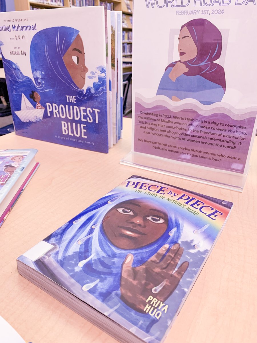 HighburyLLC's tweet photo. February 1st, 2024 is World Hijab Day!
A day to honour, celebrate and learn the importance of the hijab, and the women who choose to wear it.
"Our vision is to create a world where we are united through our diversity."
Learn more at https://t.co/1RQRE9Zkit
#WorldHijabDay 📚❤️ https://t.co/ly3KeMShRq