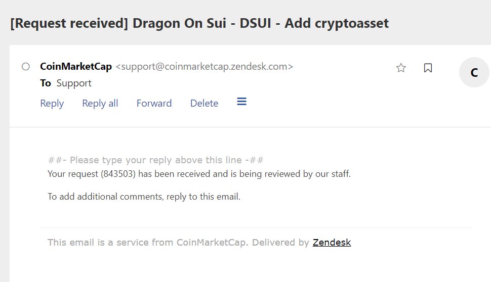 dragononsui's tweet photo. $DSUI will soon be listed on Coingecko and Coinmarketcap. https://t.co/HN48LwoWwG