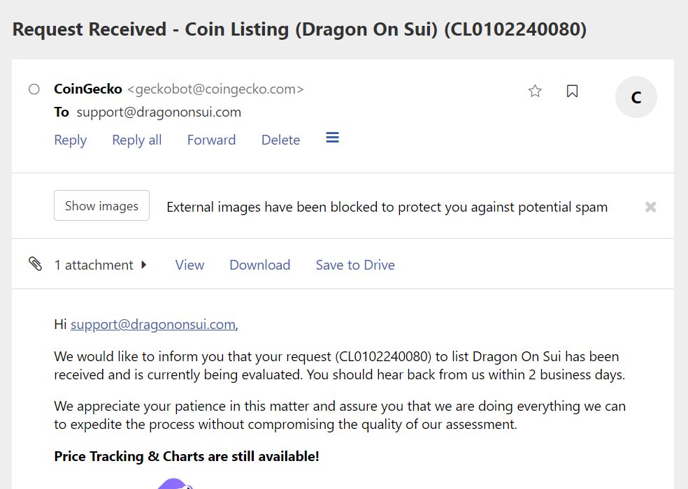 dragononsui's tweet photo. $DSUI will soon be listed on Coingecko and Coinmarketcap. https://t.co/HN48LwoWwG
