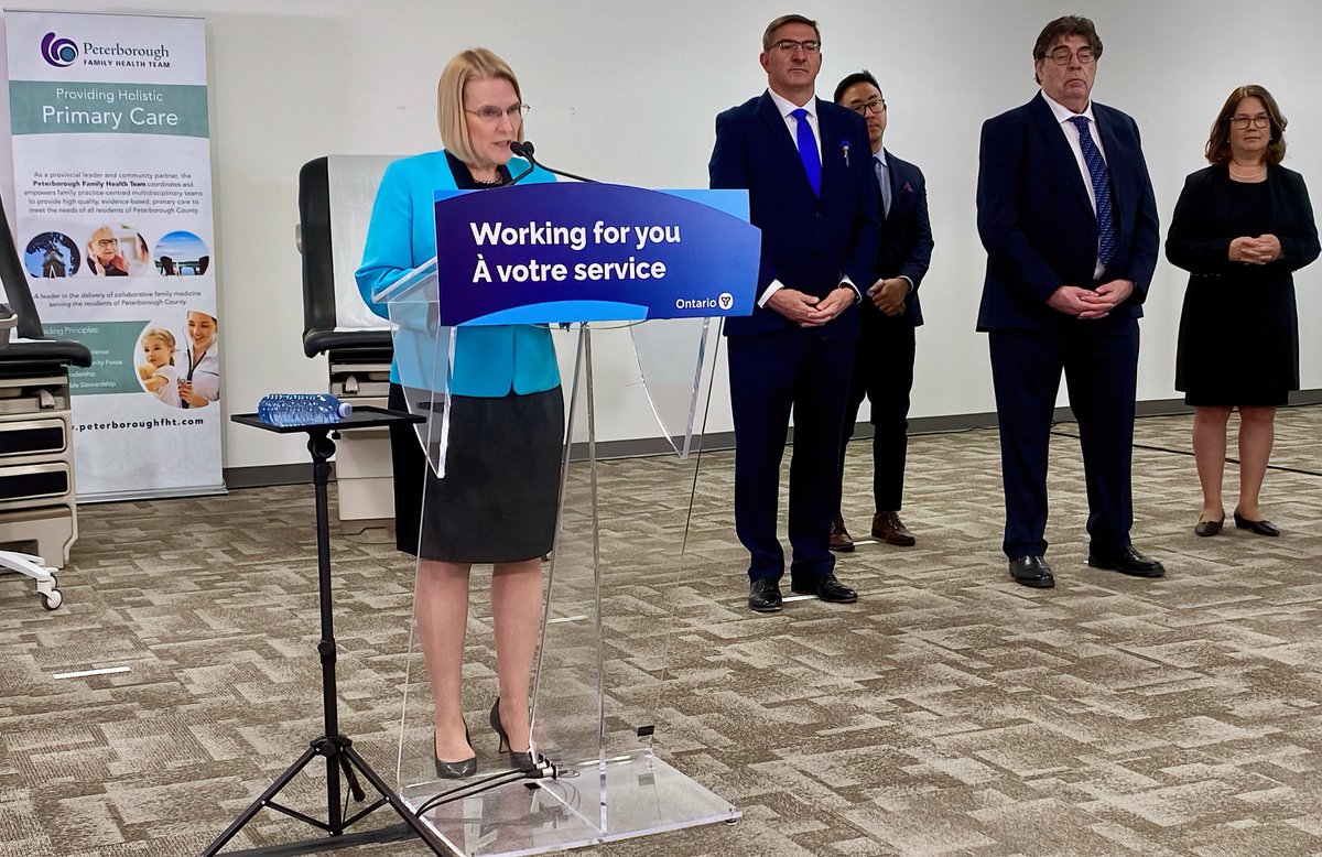 CHEXNewswatch's tweet photo. Health Minister Sylvia Jones @SylviaJonesMPP was in #Peterborough on Thursday to announce the funding which includes more than $3M for the Peterborough Community Health Centre to connect up to 11,375 people to primary care.  @RobertLothian_ will have more tonight at 6. #OnHealth https://t.co/gnN5HcNXkD