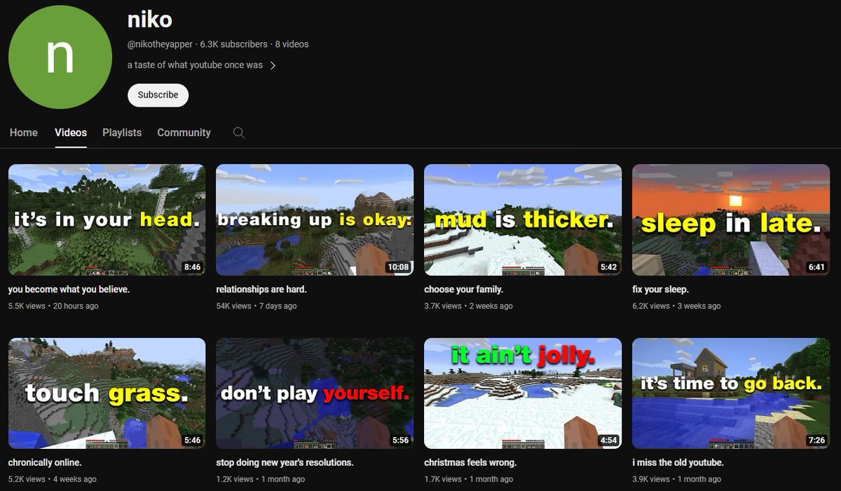 No Music. No Editing. No Strategies.

This channel is purely 1 Person talking about stories, being real and discussing deep topics - Bringing back a taste of what YouTube once was.