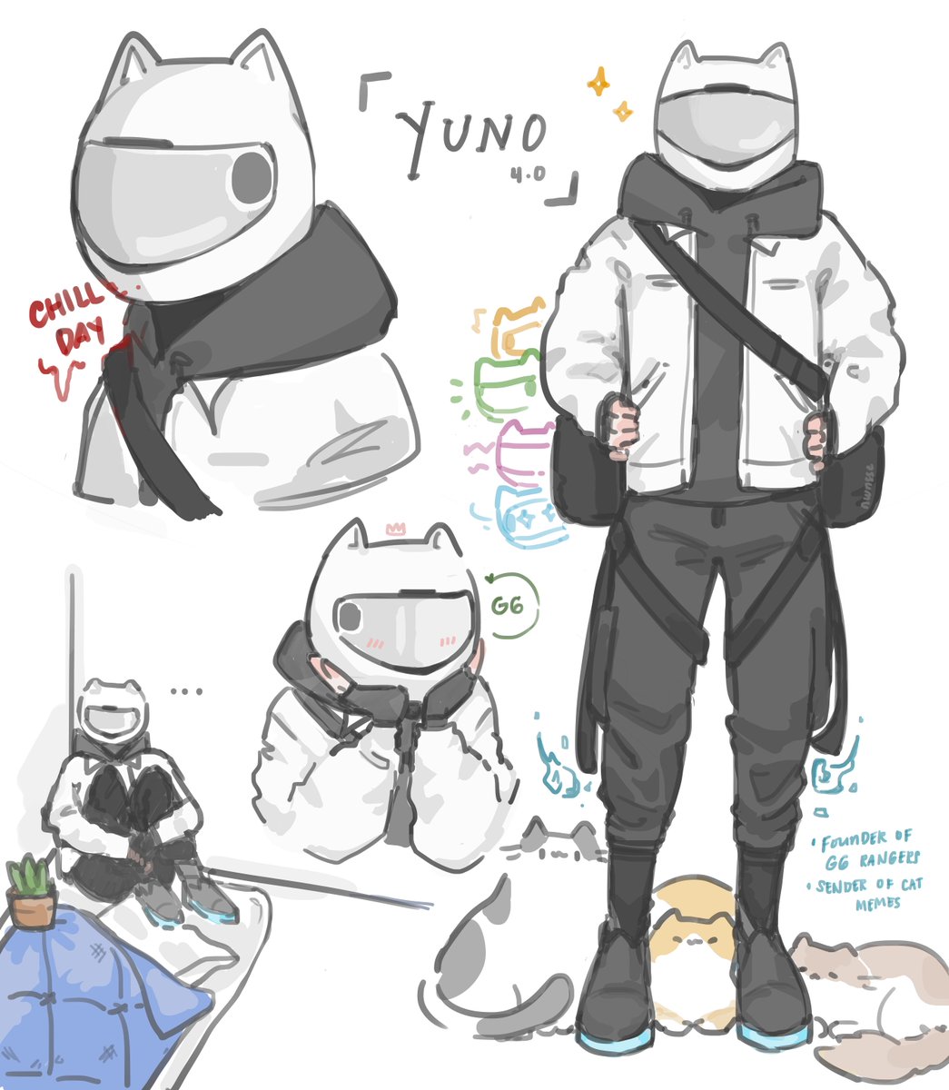 Yuno's new 4.0 fit :DD it's a struggle but one day i will be an expert in drawing helmets #Sykkunofanart