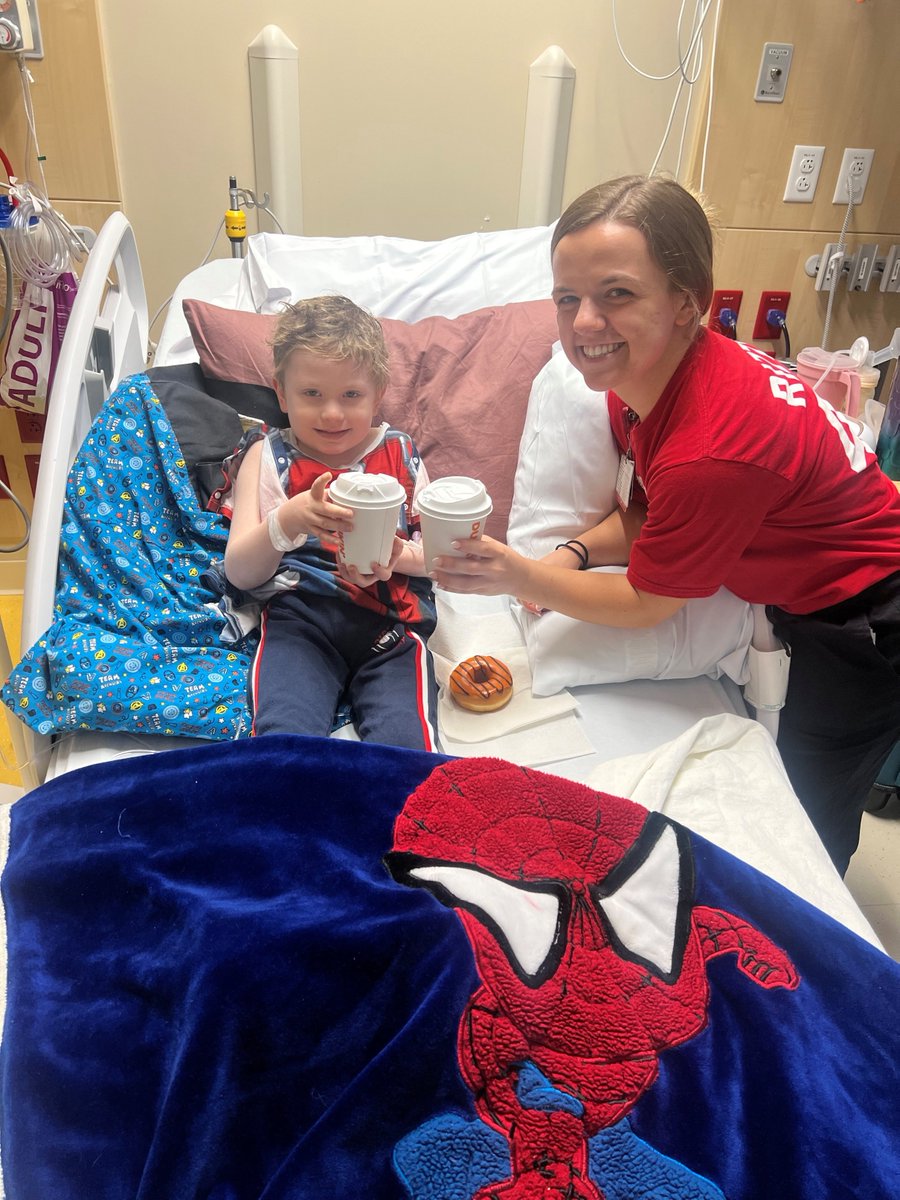 Hot Chocolate and Donuts for everyone on the Oncology Floor in honor of National Hot Chocolate Day. Although things like this seem small, they are a big mood booster for those receiving treatments along with their caregivers.