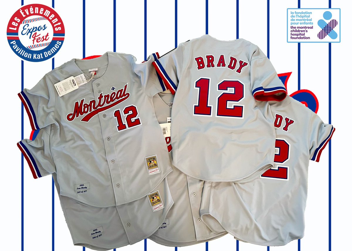 ExposFest's tweet photo. Our foundation has purchased 6 of these @RealMitchellAN @TomBrady jerseys. We are asking for help in getting them signed by the #Goat. Can you help us @michaelrubin 🙏 
We can do them at our gala as well😁#Expos @Fanatics @fondChildren #PavillonKatDemes❤️ https://t.co/KfD89w5rgE