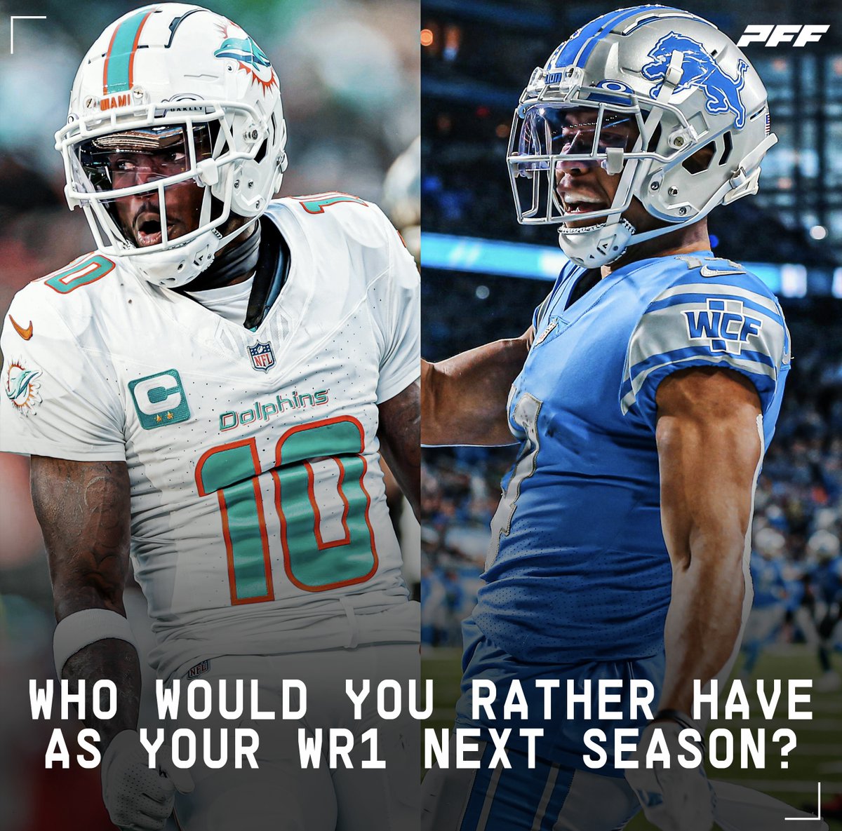 Who would you rather have as your fantasy WR1 next season? 

🔁 For Tyreek Hill
❤️ For Amon-Ra St. Brown