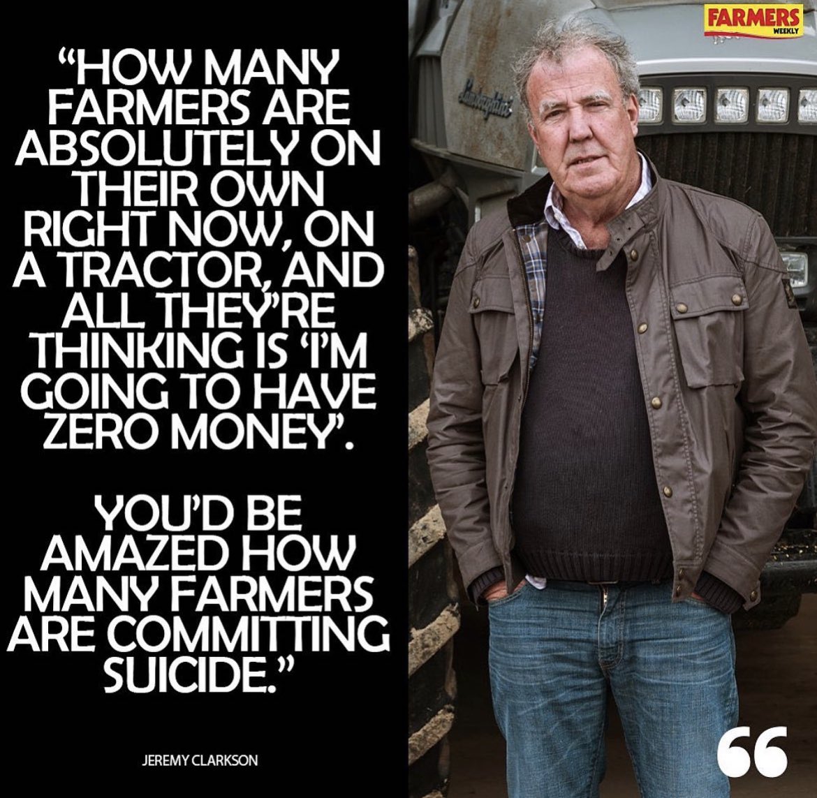🧠 On #TimeToTalkDay, here’s Jeremy Clarkson raising awareness of mental health issues in the agricultural industry.

@JeremyClarkson | @MindCharity
