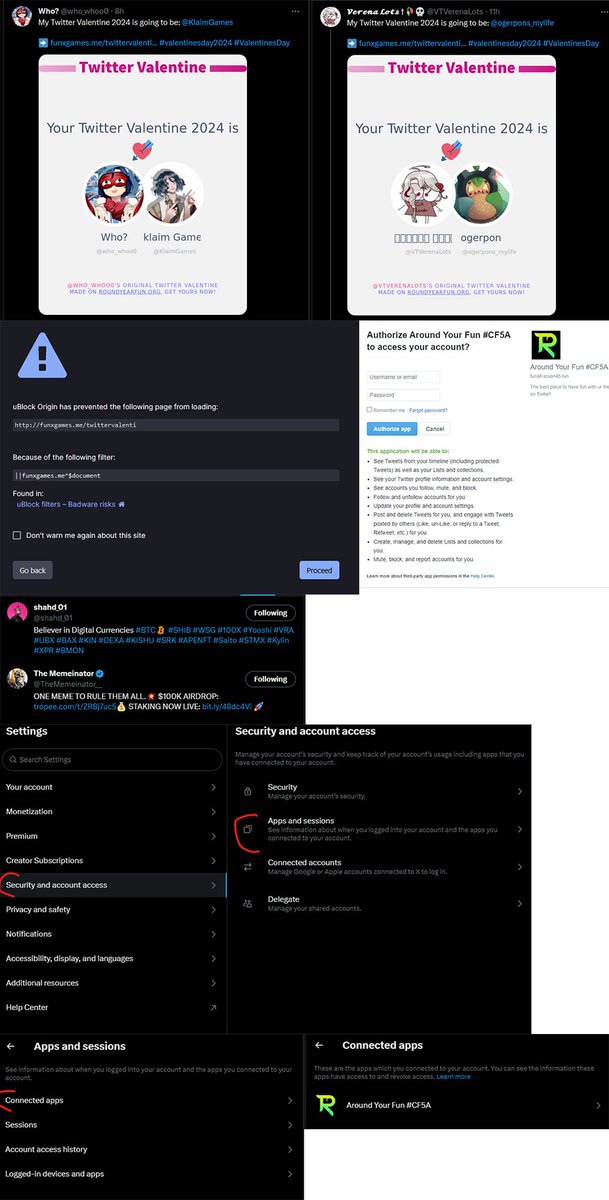 KlaimGames's tweet image. STOP USING THE TWITTER VALENTINES !!!

Y'all need to learn better internet security. Dont authorize random dodgy stuff to your account !

I dont normally do this, but PLEASE RETWEET. Its important. I see a LOT of people participating in this, and its BAD ! 

See the image below.…