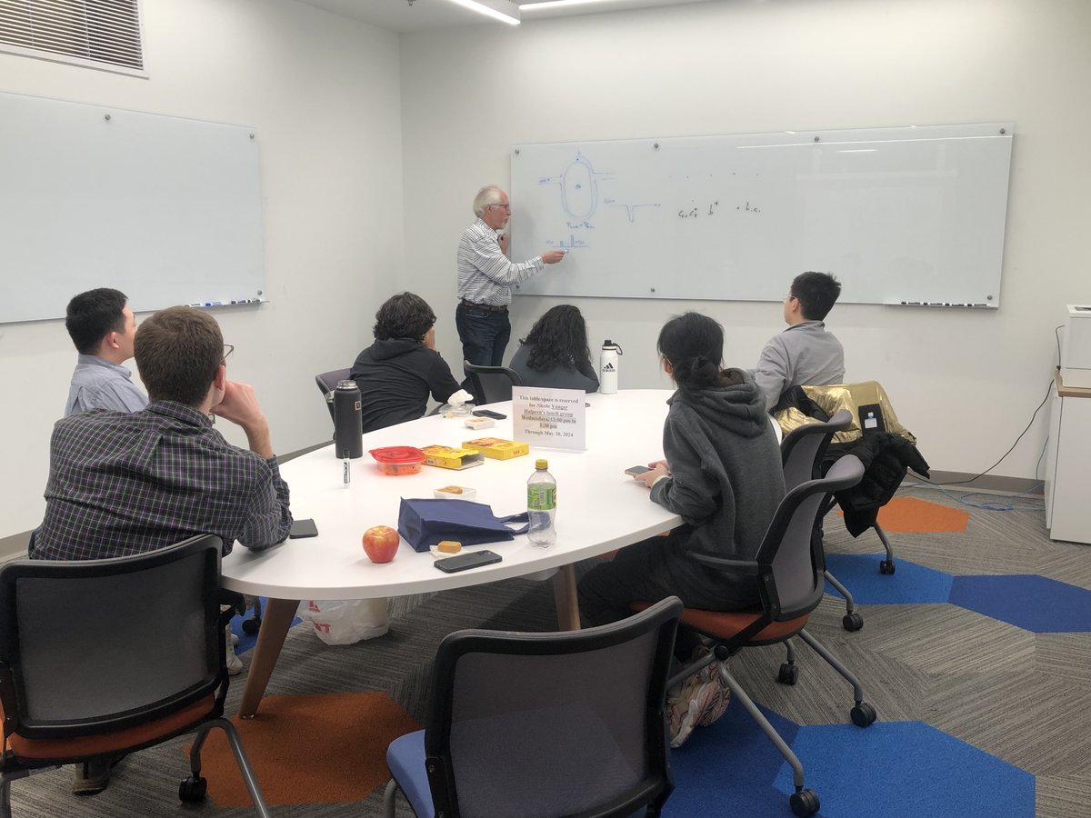 Did this week's colloquium speaker predict a violation of the 2nd law of thermodynamics, as he thinks possible? We aren't betting on it, but we had a blast debating at the #thermodynamicslunch @JointQuICS @UMDPhysics @UMD_IPST, with Chris Jarzynski at the board.