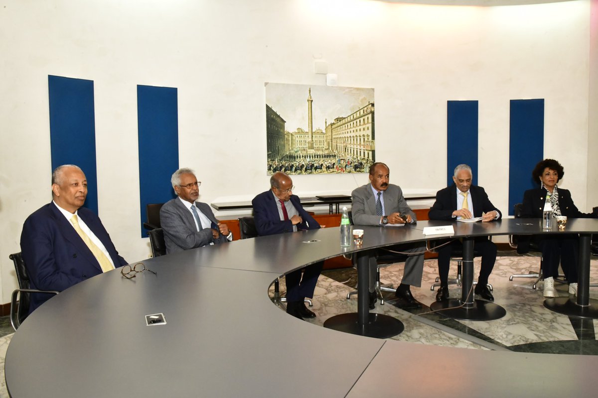 hawelti's tweet photo. Pre. Isaias &amp; his delegation held series of meetings with Minister of Enterprises; Minister of Youth &amp; Sports; &amp; Deputy Minister of Foreign Affairs in past two days.  Discussions centered on cooperation &amp; investment on Eritrea's sectors of comparative advantage &amp; infrastructure https://t.co/Sm7wicvgeg
