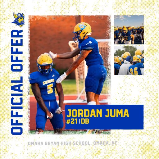After some good conversations with <a href="/ForeverTrevin/">Coach Chandler</a> I am blessed to receive a scholarship offer to continue my academic and football career <a href="/FootballBethany/">Bethany College Football</a> 
<a href="/BryanBearsFB/">Omaha Bryan High Football</a> 
<a href="/CoachHanson2/">Coach Hanson</a> 
<a href="/TheCoachMotter/">Mason (Coach Motter)</a>