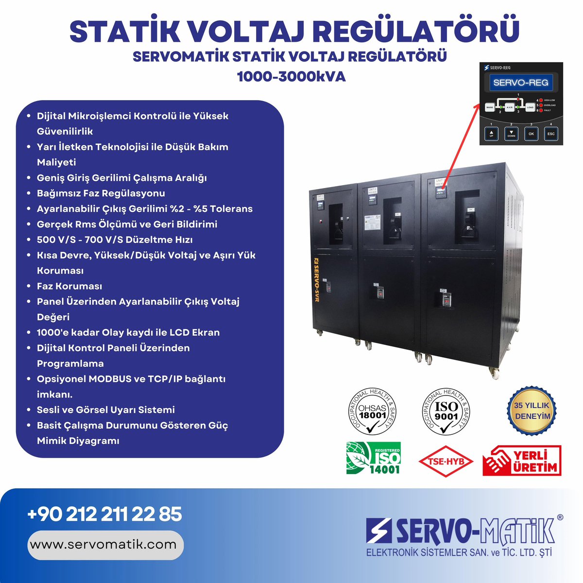 servomatik's tweet image. 🇹🇷1000 -3000KVA STATİK VOLTAJ REGÜLATÖRÜ

🇬🇧1000 -3000 KVA STATIC VOLTAGE REGULATOR

info@servomatik.com
+90 212 211 22 85

#servomatik #imalat #ups #stabilizer #stabilizers #regulators #inverter #batteries #solarpower #solarenergy #onlineups #kesintisizgüçkaynağı #ups #turkey