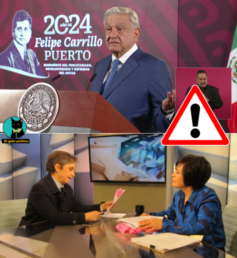 elgatopolitico_'s tweet photo. "La señora Anabel Hernández está más vinculada a las agencias extranjeras que nada y Carmen Aristegui siguiendóle el juego y estos mexicanos a favor de la corrupción, Claudio X. González, que reciben dinero del Departamento de Estado de Estados unidos (...) ¡México no es colonia de ningún gobierno extranjero, México! Es un país soberano, si antes no hacían valer la soberanía del país, es porque no había autoridad moral en los Presidentes. A mí me eligieron los mexicanos, con voto libre y secreto. ¿Y además dónde están las pruebas?".

Fuertes palabras de AMLO a Aristegui,  a Anabel Hernández y al  gobierno de los Estados Unidos. 
#Mañanera #ConferenciaPresidente