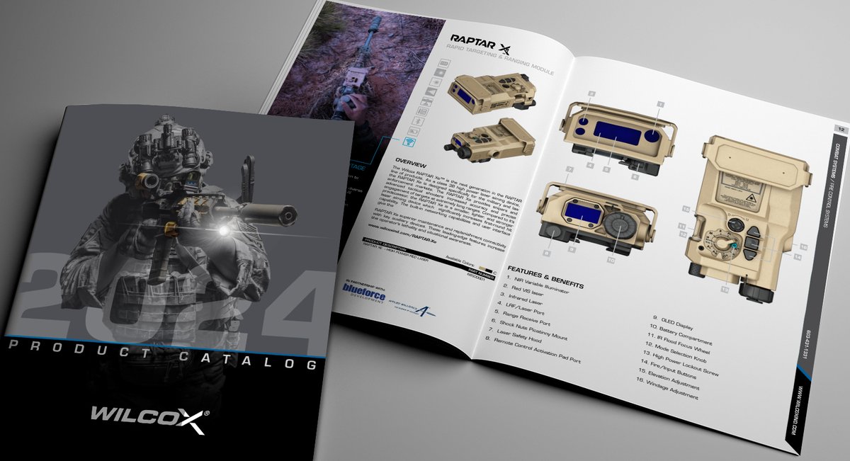 wilcoxindcorp's tweet photo. https://t.co/ujIfh5shPE
Download our Product Catalog to explore the latest Laser Aiming, Fire Control, NVG Mounting, Headborne and Life Support Systems!

#LaserAiming #FireControl #NightVision #RAPTARXe #BOSSXe #RAIDXe #MRFXe #Xe #FUSIOSYSTEM #Aeronox #G24 #BTAC #networkenabled https://t.co/gvko7YmvIs