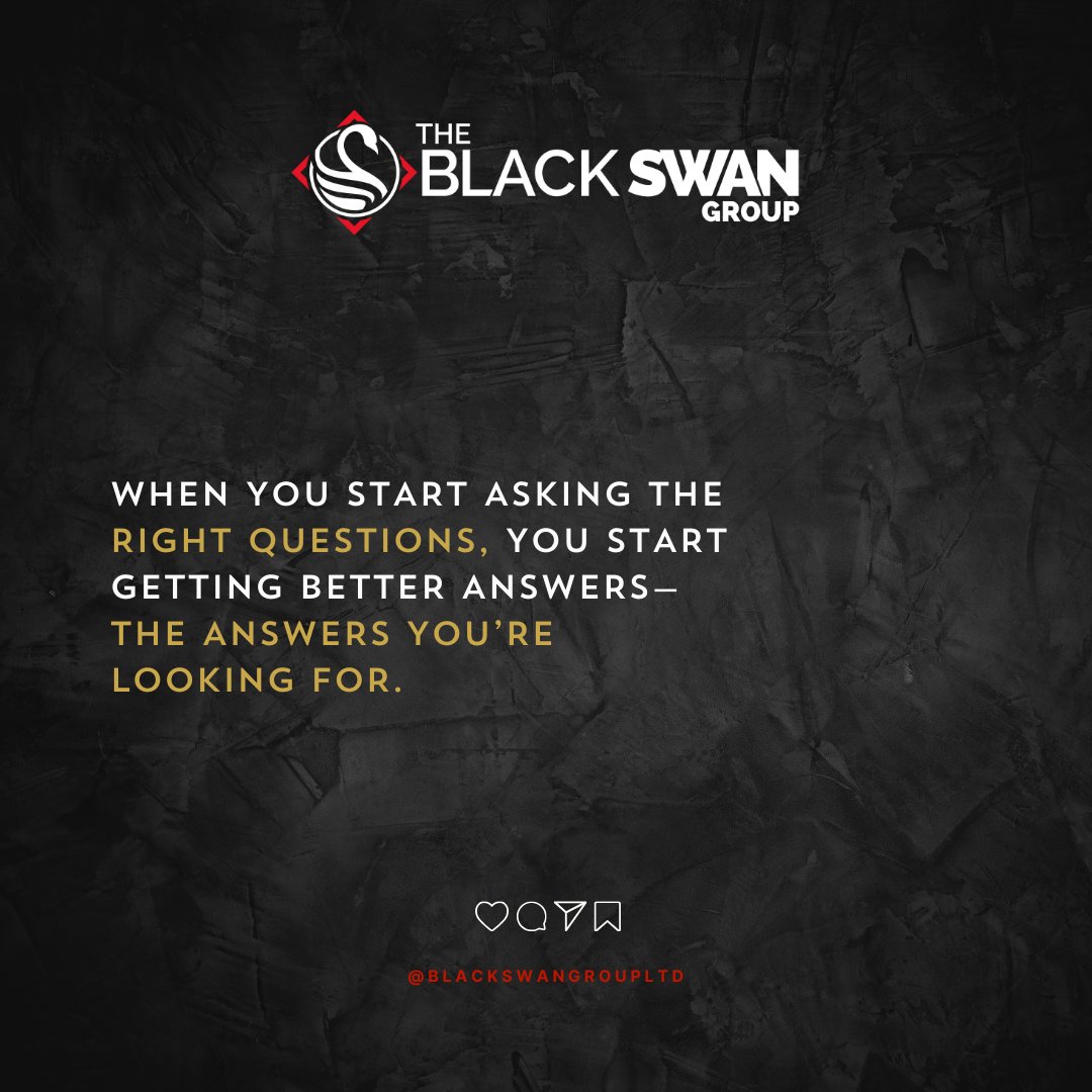 BlackSwanGrp's tweet photo. When you start asking the right questions, you start getting the answers you want. 

Head to this link to discover how Calibrated Questions™ can help you deepen your relationships: https://t.co/Bht3tzf4HE https://t.co/S4kvspG0s6
