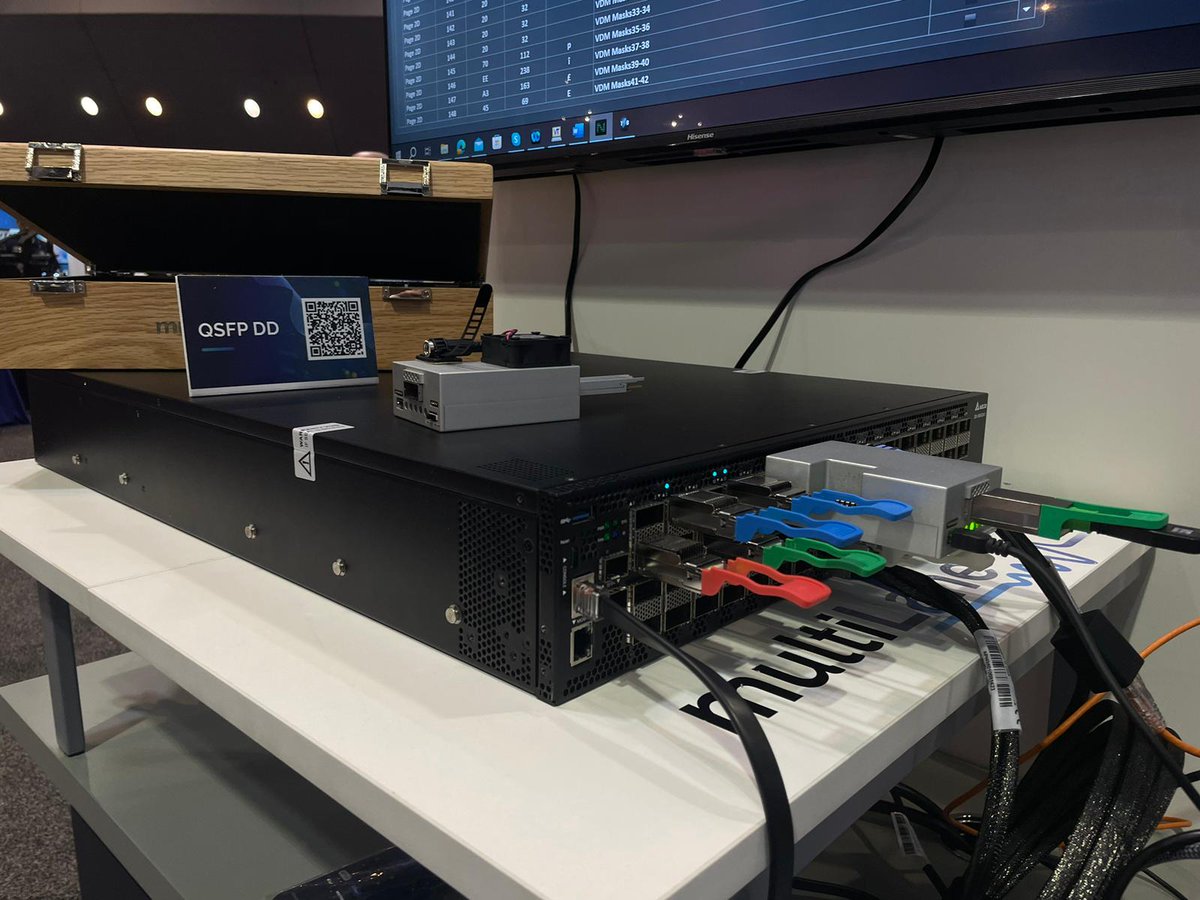 MultiLaneInc's tweet photo. The #MultiLane suite of host port validation is on full display at #DesignCon booth #713.
Active loopbacks provide full host port characterization, while the MultiLane Nexus Analyzer demonstrates its unique capabilities to streamline CMIS/interoperability testing.
#CMIS https://t.co/TQ6Upzmciy