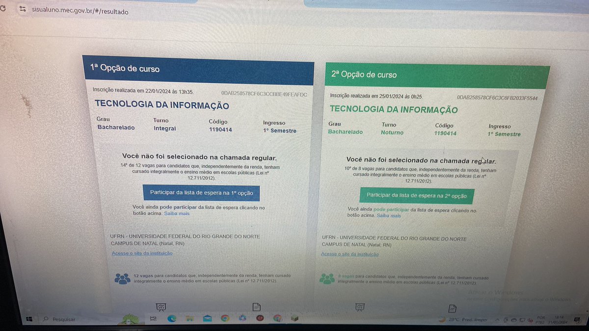 txaguinho0's tweet image. Agora que a poeira já está abaixando, acho que chegou a hora de eu falar sobre… Parabéns ao MEC e ao SISU por roubarem meu sonho! Na manhã do dia 30, tal qual outros estudantes, abri o sisu esperançoso de ver meu resultado como aprovado e, adivinha só??? Eu consegui, fui +