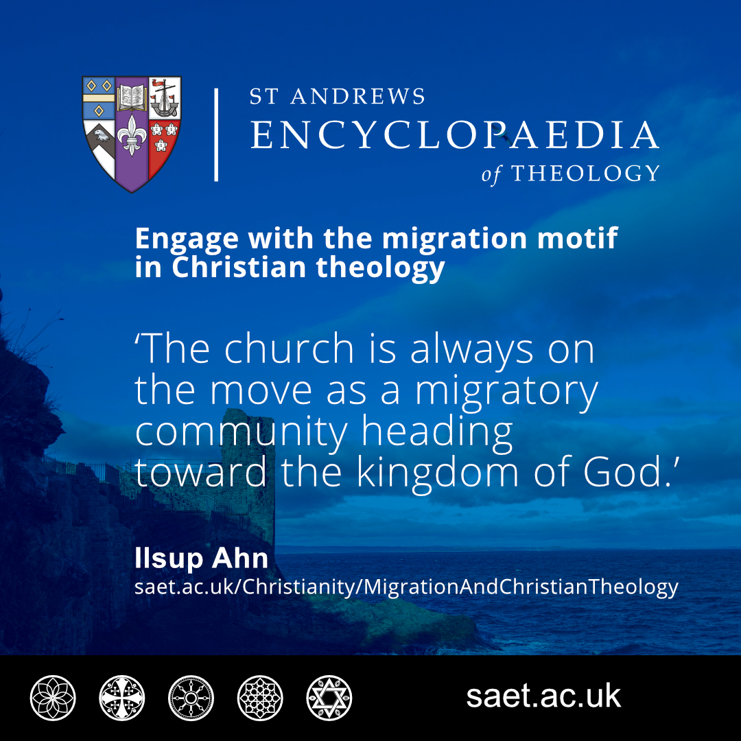 Engage with the migration motif in Christian theology. Read Ilsup Ahn's article: Migration and Christian Theology: saet.ac.uk/Christianity/M…. Join our mailing list. Email selby-sympa@st-andrews.ac.uk, and put 'subscribe saet-info' in the subject line.