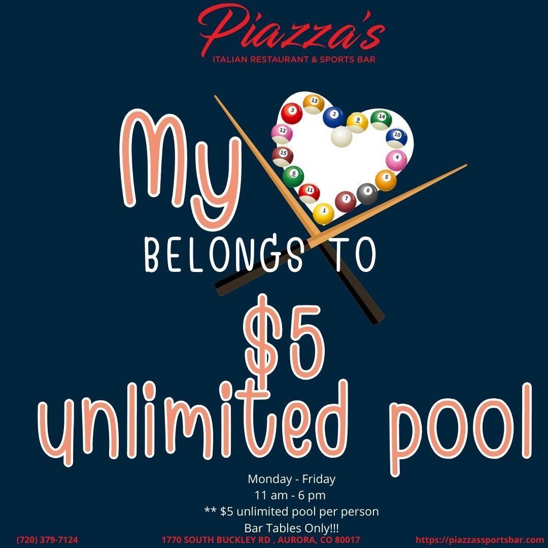 Piazzas1770's tweet photo. ❗❓Say what?!?! $5 unlimited Pool!!
👏👏Let's gooooooo
.
Monday - Friday
11 am - 6 pm 
** $5 unlimited pool per person
Bar Tables Only!!!
.
#unlimitedpool #fivedollardeal #daypool #daydrink #daybar #challenge #poolhall #nineball #eightball https://t.co/XLXBbDwZHI