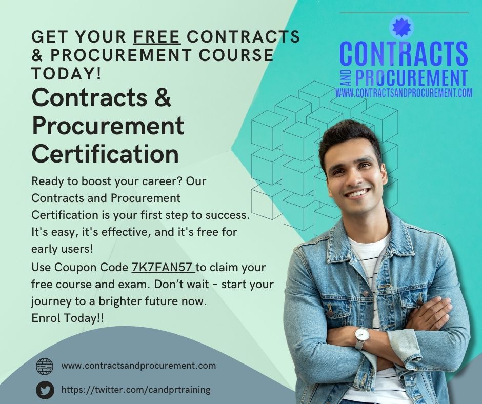 CandPTraining's tweet photo. Master the Basics for Free Master the basics of #contracts and #procurement for free Use code 7K7FAN57 to access our exclusive White Belt Course. #MasterBasics #FreeAccess #cpandp www. contractsandprocurement. com! https://t.co/mcUqMfOEgY